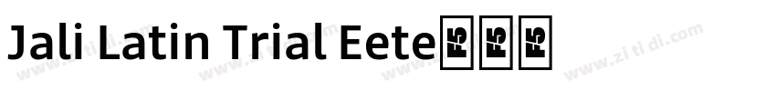 Jali Latin Trial Ext字体转换